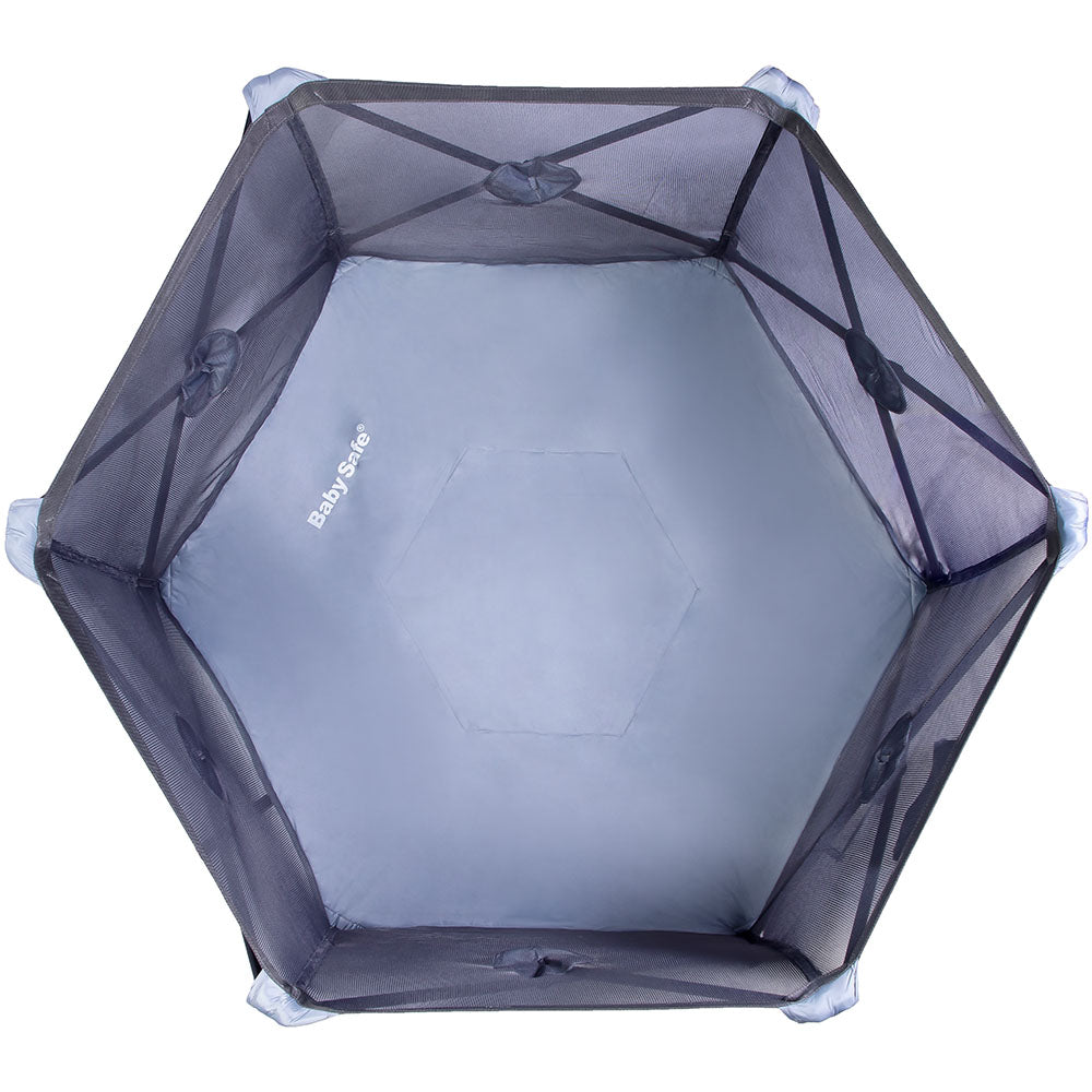 BABY SAFE Foldable Playard - Grey