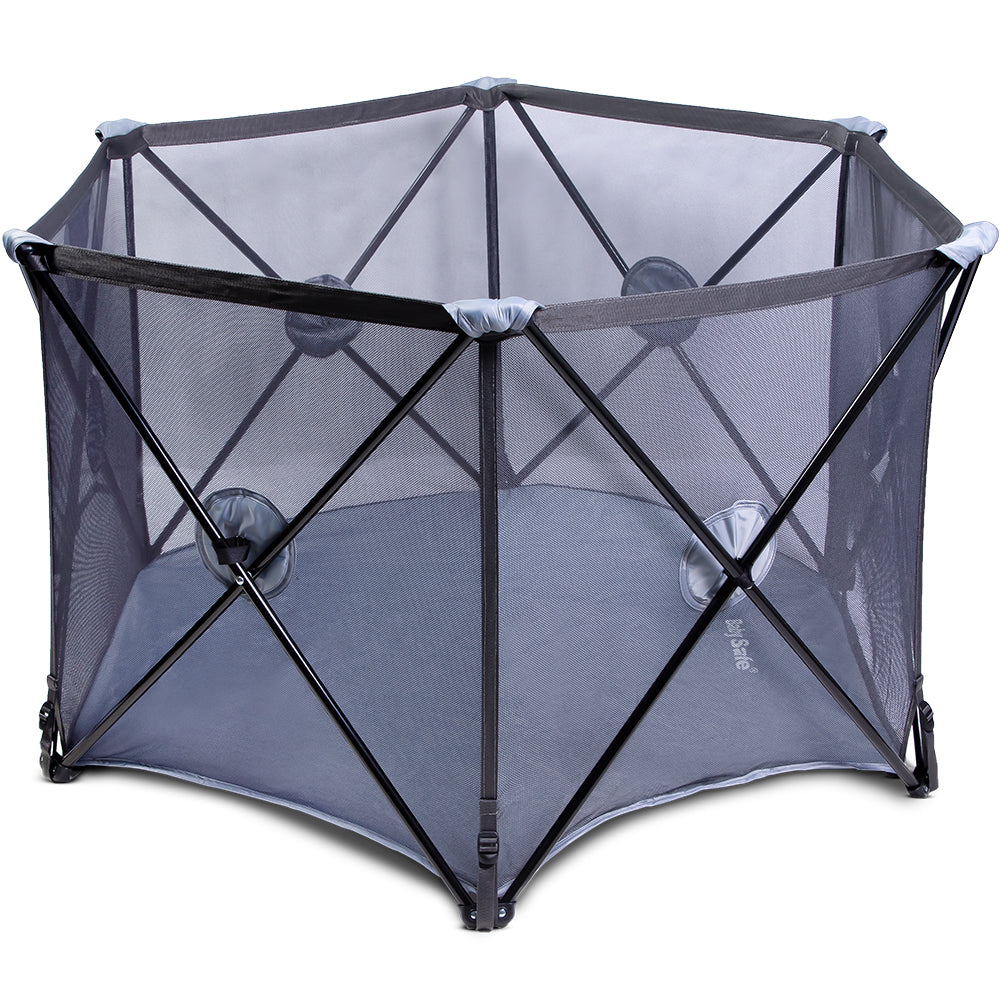 BABY SAFE Foldable Playard - Grey