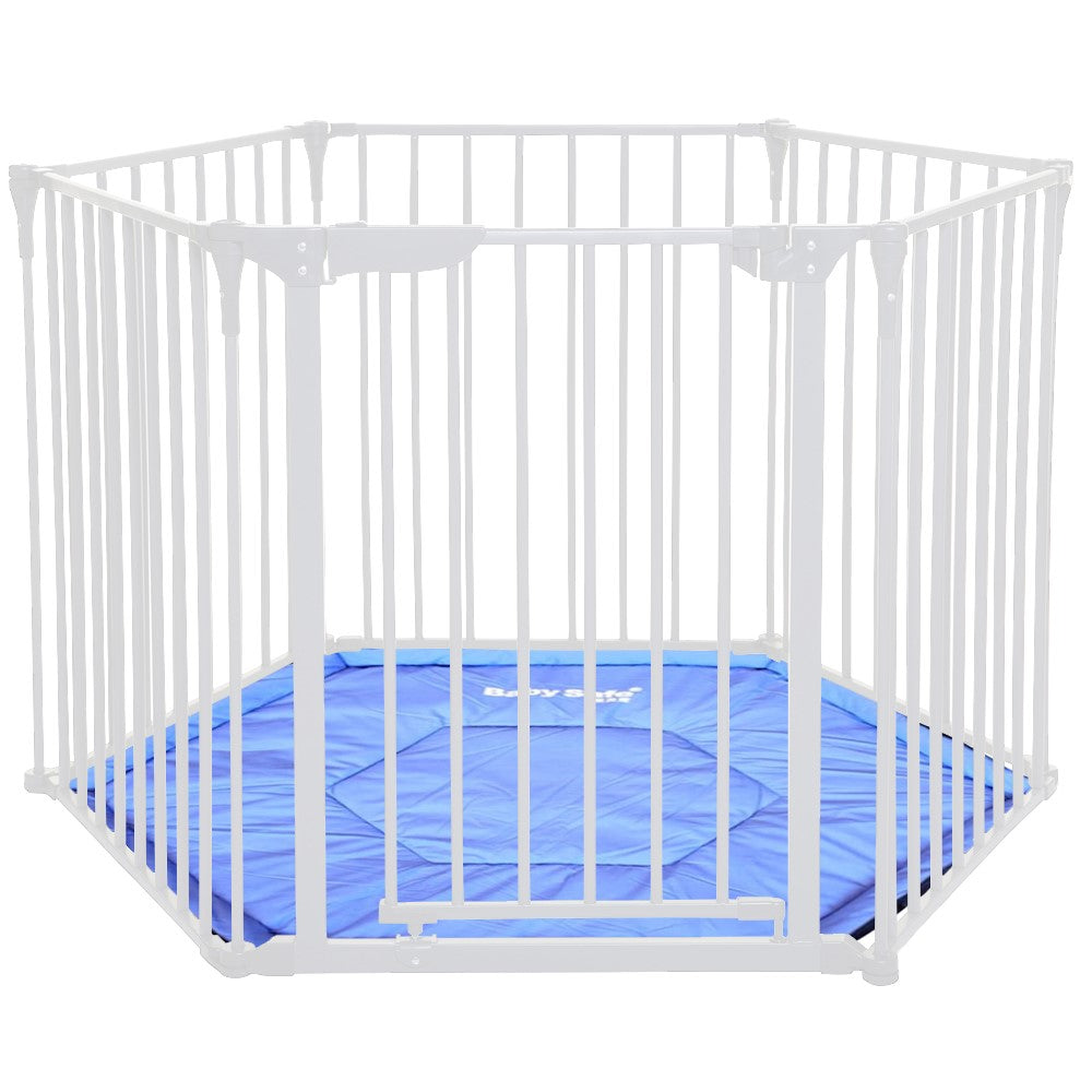 BABY SAFE Convertible Playpen with Mat - White