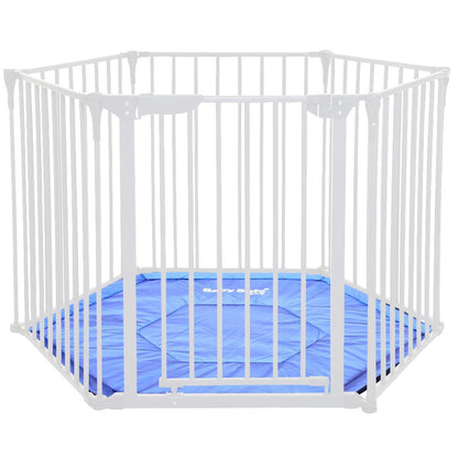 BABY SAFE Convertible Playpen with Mat - White
