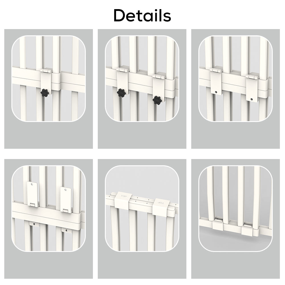 BABY SAFE - Gate Extension for Tall Metal Safety Gate - White, W40.5*H186cm, 1.7Kg