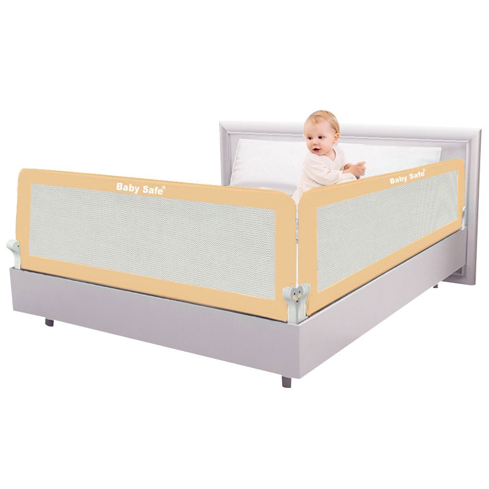 BABY SAFE Safety Bed Rail - (120X42cm) Khaki