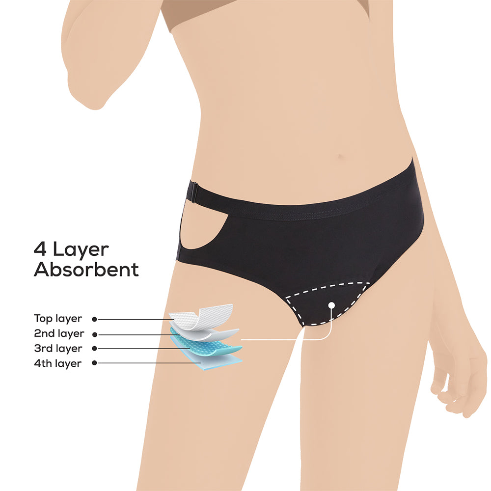 CORE COMFORT Flexi Period Pants - Black, S/M