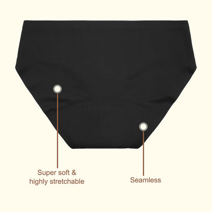 CORE COMFORT Seamless MAX Period Pants - Black, S/M