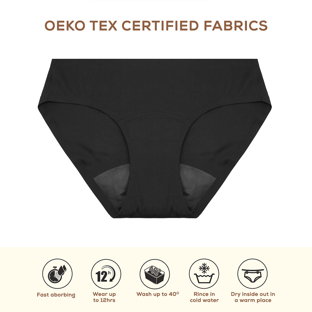 CORE COMFORT Seamless MAX Period Pants - Black, S/M