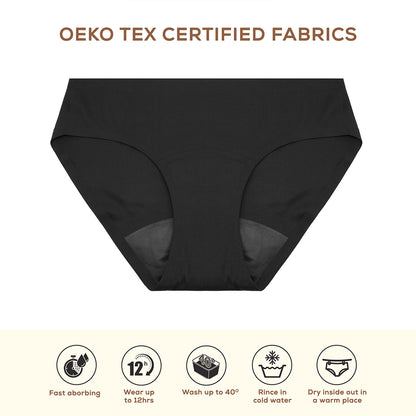 CORE COMFORT Seamless MAX Period Pants - Black, S/M