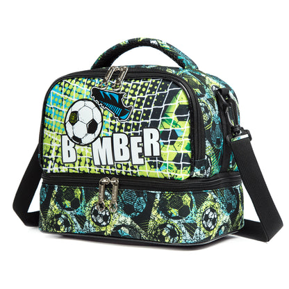 EAZY KIDS Lunch Bag Combo of 3 Football - Green