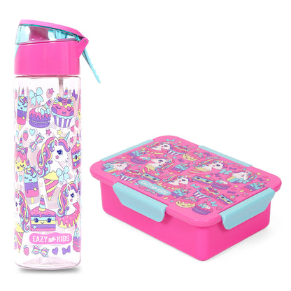 EAZY KIDS Lunch Bag Set of 3 Unicorn - Pink