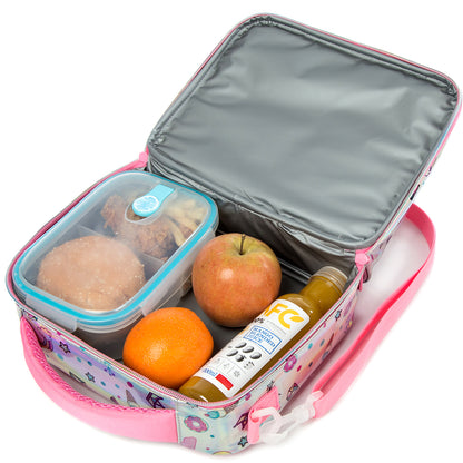 EAZY KIDS Lunch Bag Set of 3 Unicorn - Pink