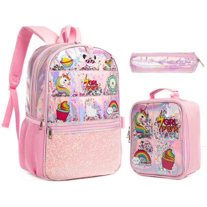 EAZY KIDS Back to School Combo Set of 4 It's Girl Thing - Pink