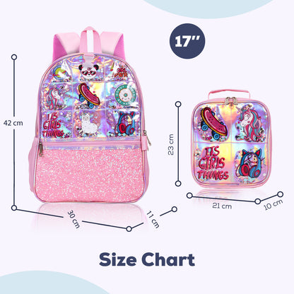 EAZY KIDS Back to School Combo Set of 4 It's Girl Thing - Pink