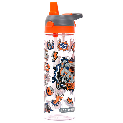 EAZY KIDS School Bag Combo Set of 5 Dinosaur - Grey Black