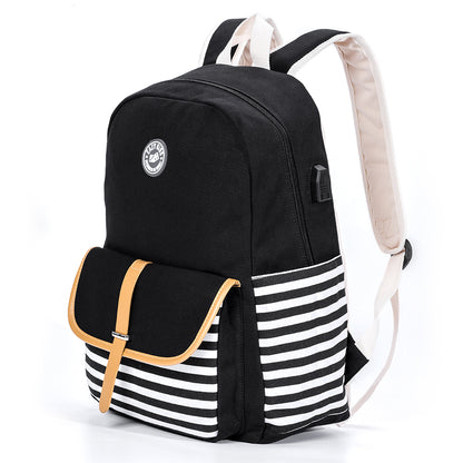 EAZY KIDS School Bag Combo Set of 5 Dinosaur - Grey Black