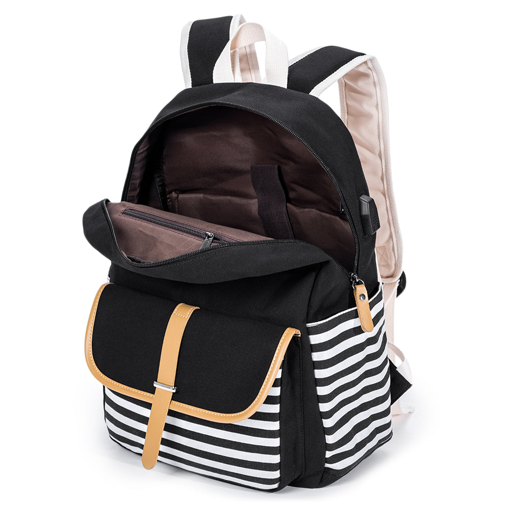 EAZY KIDS School Bag Combo Set of 5 Dinosaur - Grey Black