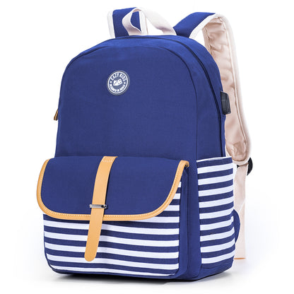 EAZY KIDS School Bag Combo Set of 5 Dinosaur - Blue