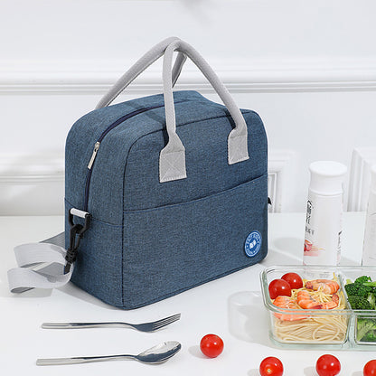 EAZY KIDS 6 & 4 Convertible Bento Lunch Box with Lunch Bag and Sandwich Cutter Set - Space KSA Blue