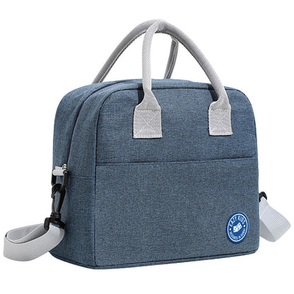 EAZY KIDS 4 & 6 Convertible Bento Lunch Box with Lunch Bag and Sandwich Cutter Set - Space UAE Blue