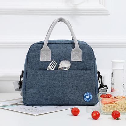 EAZY KIDS 4 & 6 Convertible Bento Lunch Box with Lunch Bag and Sandwich Cutter Set - Space UAE Blue