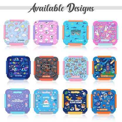 EAZY KIDS Lunch Box Set Unicorn - Blue