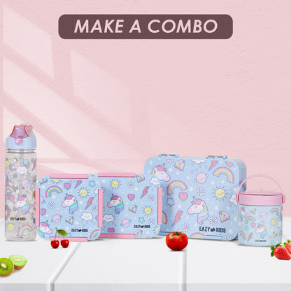 EAZY KIDS Lunch Box Set Unicorn - Blue