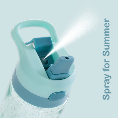 EAZY KIDS 6 & 4 Convertible Bento Lunch Box w/ Water Bottle - Glitter Green