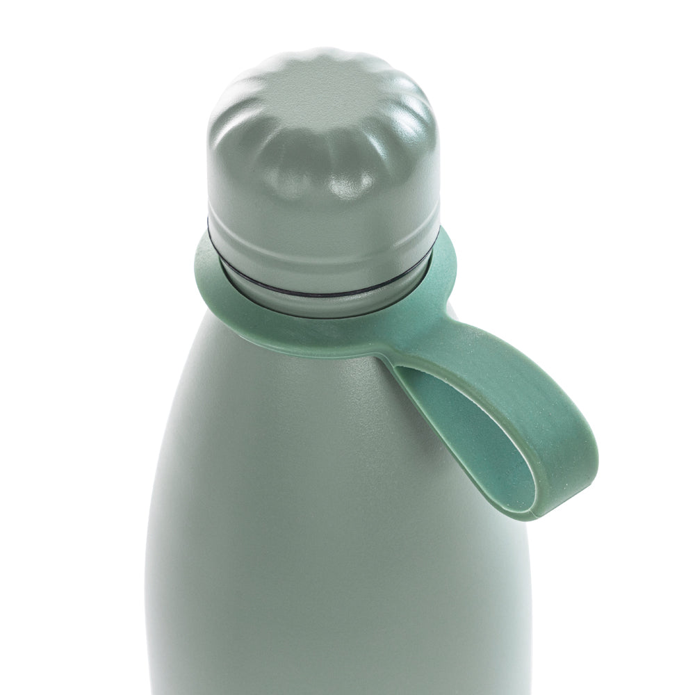 EAZY KIDS Steel Water Bottle w/ Lunch Bag, 1L Green