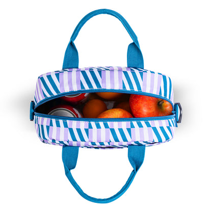 EAZY KIDS Steel Water Bottle w/ Lunch Bag, 1L Green