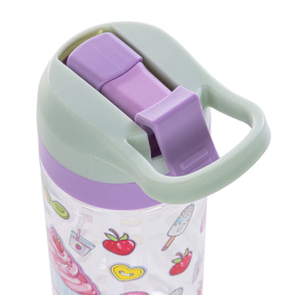 EAZY KIDS 3 Compartment 800ml Stainless Steel bento Lunch Box w/ Water Bottle - Cup Cake Purple