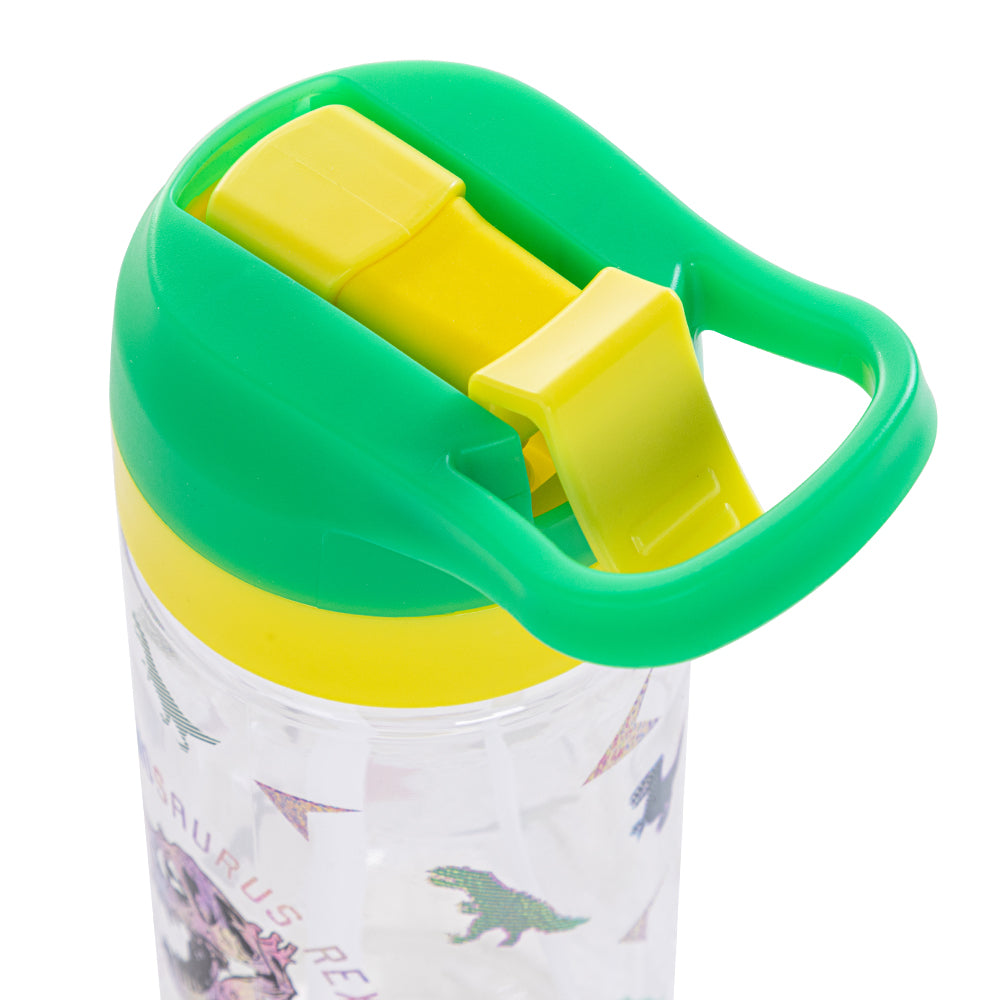 EAZY KIDS 3 Compartment 800ml Stainless Steel bento Lunch Box w/ Water Bottle - T- Rex Purple