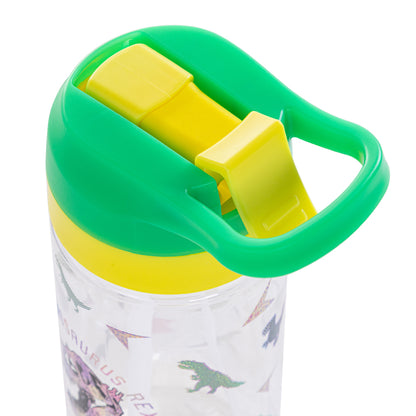 EAZY KIDS 3 Compartment 800ml Stainless Steel bento Lunch Box w/ Water Bottle - T- Rex Purple