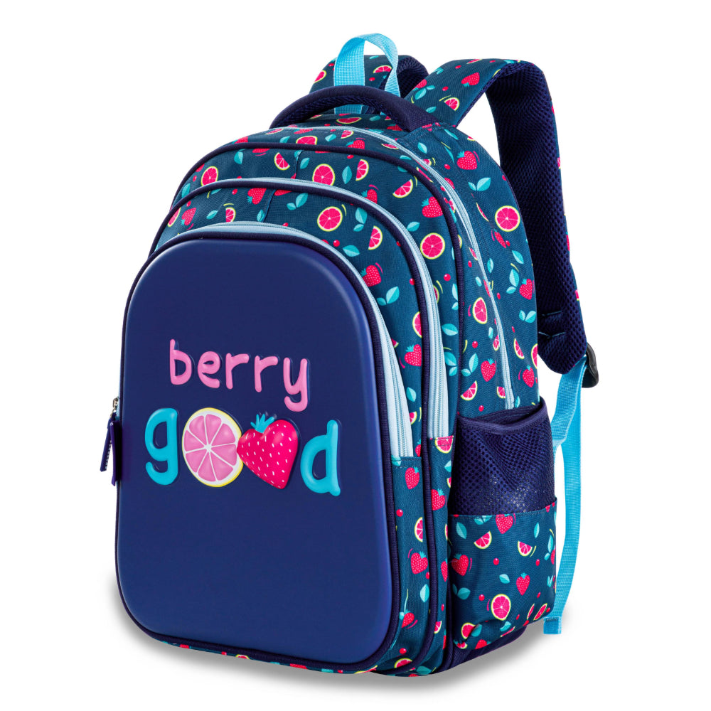 EAZY KIDS School Bag w/Trolley, Pencil Case 16 inch - Berry Good Blue