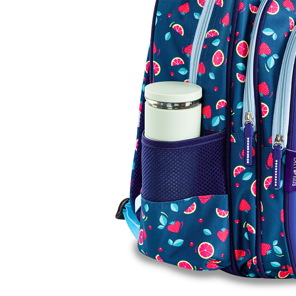 EAZY KIDS School Bag w/Trolley, Pencil Case 16 inch - Berry Good Blue