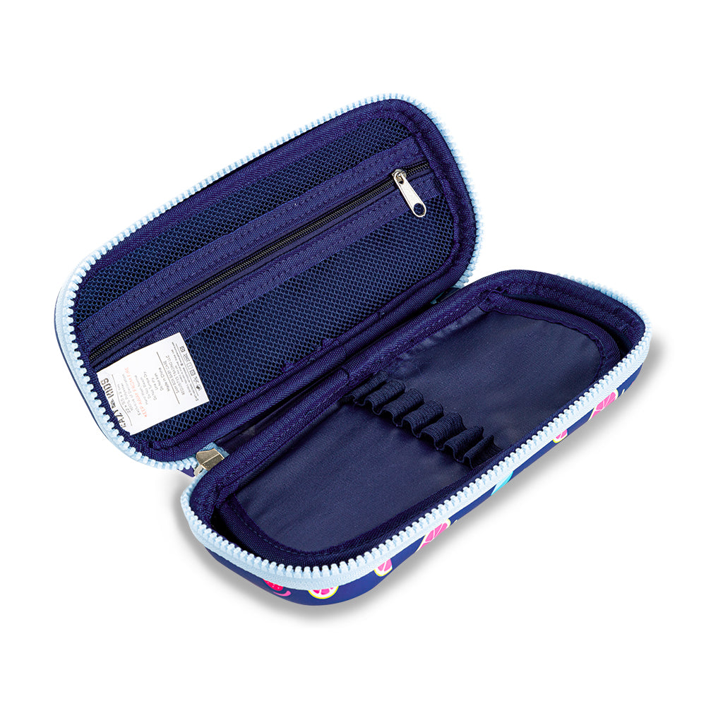 EAZY KIDS School Bag w/Trolley, Pencil Case 16 inch - Berry Good Blue