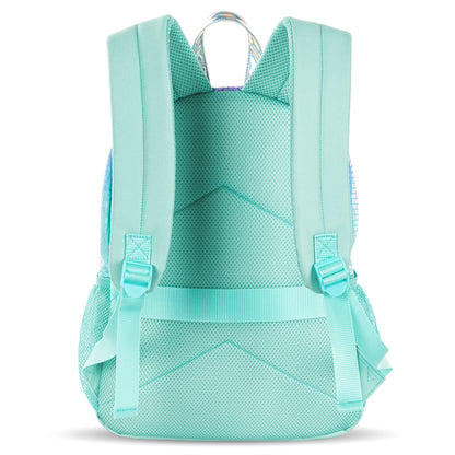 EAZY KIDS 17 inch Set of 4 Backpack w/BT Headset, Lunch Bag and Pencil Case - Girl Glitter Green