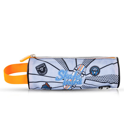 EAZY KIDS 17 inch Set of 4 Backpack w/Trolley, Lunch Bag and Pencil Case - Skate Board