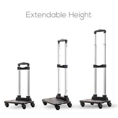 EAZY KIDS 17 inch School Bag Set of 4 w/4 Wheel Trolley, Lunch Bag and Pencil Case - Good Vibes - Silver