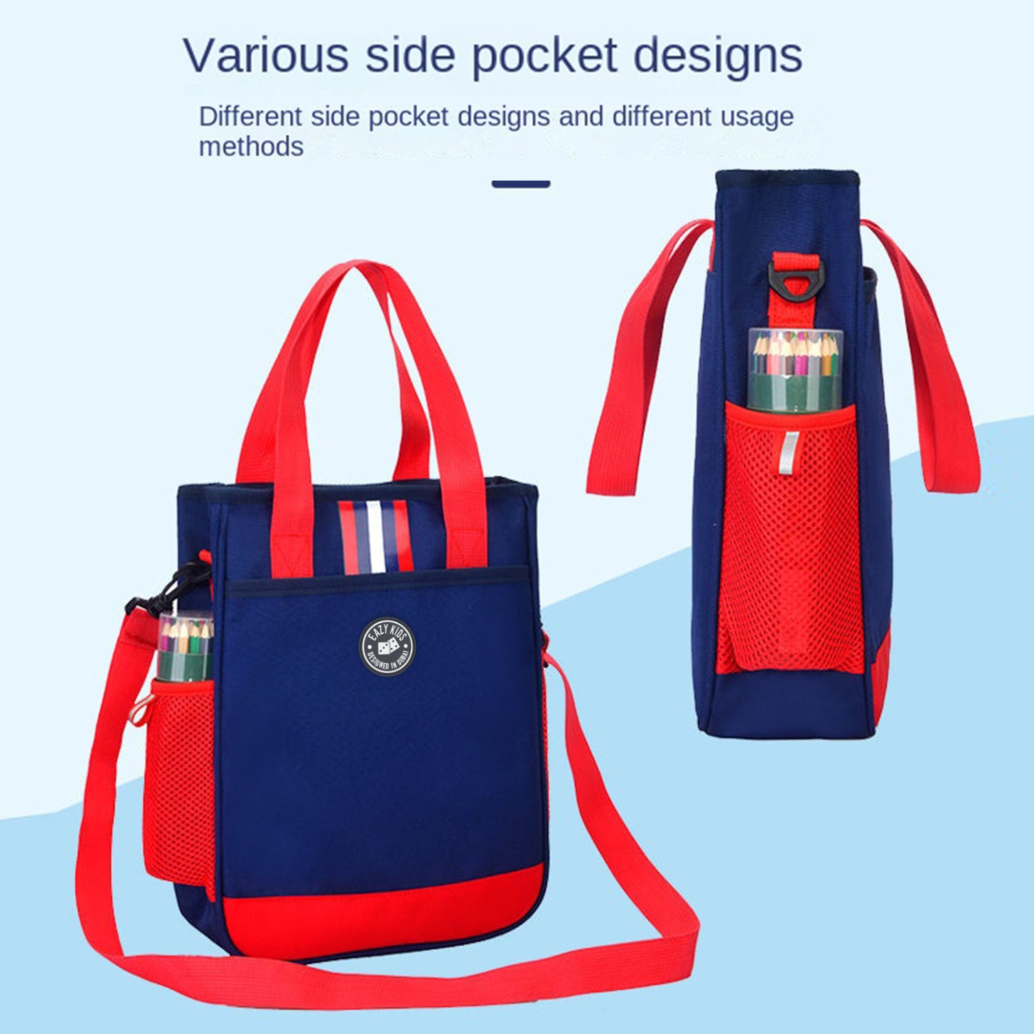EAZY KIDS School Bag Combo Set - Blue
