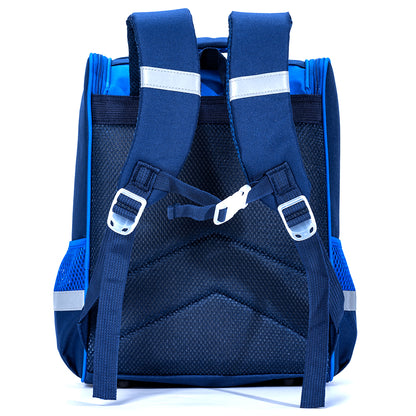 EAZY KIDS School Bag Dino in Space wt Trolley - Blue