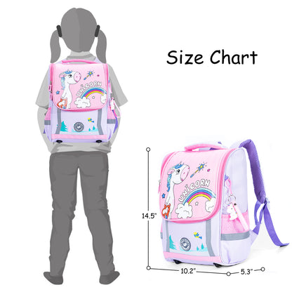 EAZY KIDS School Bag Unicorn wt Trolley - Purple