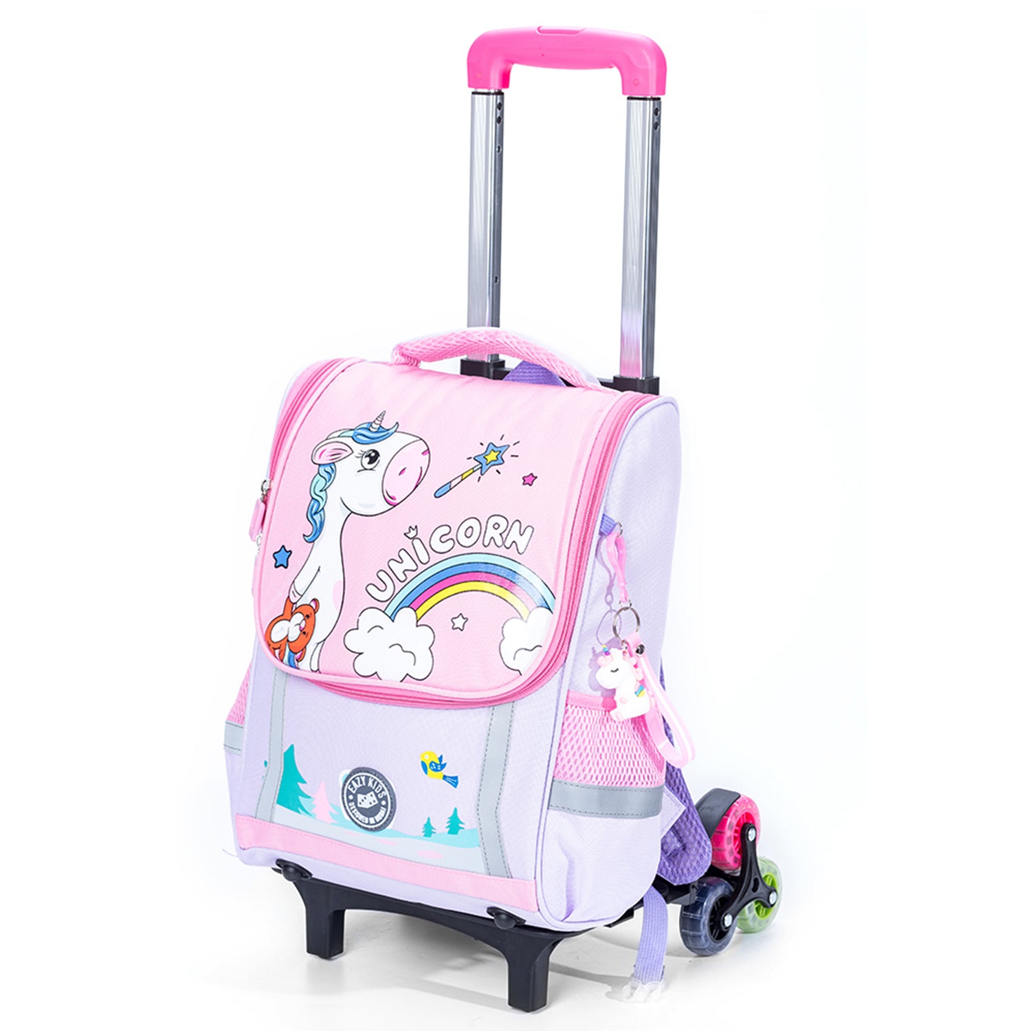 EAZY KIDS School Bag Unicorn wt Trolley - Purple