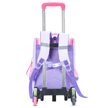 EAZY KIDS School Bag Unicorn wt Trolley - Purple