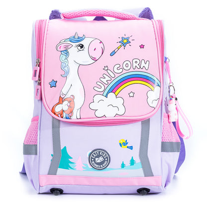 EAZY KIDS School Bag Unicorn wt Trolley - Purple