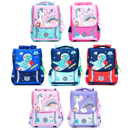 EAZY KIDS School Bag Unicorn wt Trolley - Princess Pink