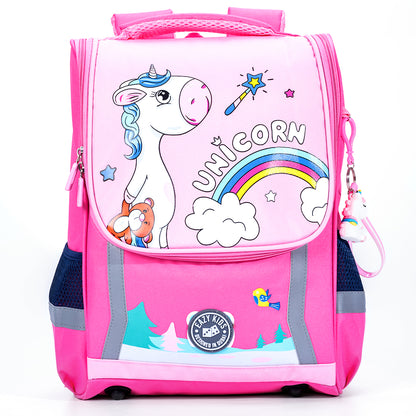 EAZY KIDS School Bag Unicorn wt Trolley - Princess Pink