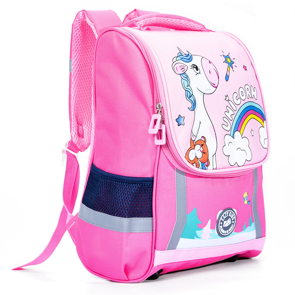 EAZY KIDS School Bag Unicorn wt Trolley - Princess Pink