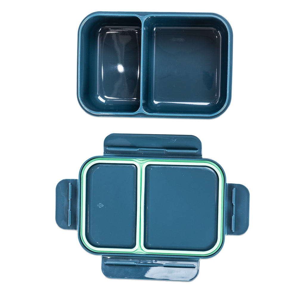 NOVA KIDS 2 Compartment Bento Lunch Box w/ Water Bottle - Astronaut Green