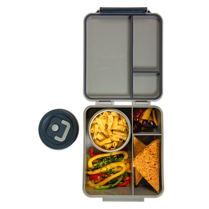 Hydrobrew Bento Lunch Box 1.74L w/ Steel Food Jar & Sip Switch Water Bottle 1000ml | Leakproof Meal Box – Adventure Sage