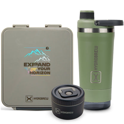 Hydrobrew Bento Lunch Box 1.74L w/ Steel Food Jar & Sip Core Stainless Steel Bottle 720ml | Leakproof Meal Box – Adventure Sage