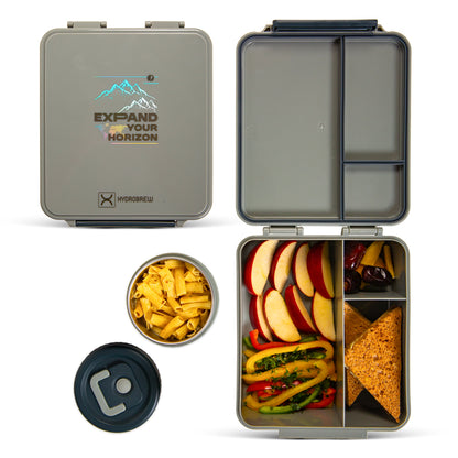 Hydrobrew Bento Lunch Box 1.74L w/ Steel Food Jar & Sip Core Stainless Steel Bottle 720ml | Leakproof Meal Box – Adventure Sage