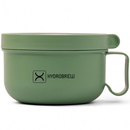 Hydrobrew Lunch Box 850ml w/ Double Wall Stainless Steel Water Bottle 500ml – Green